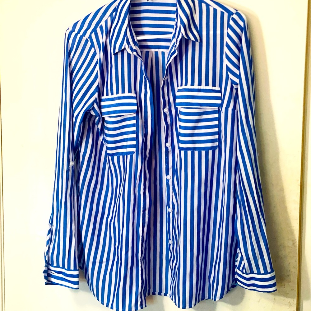 Express slim fit portofino striped
